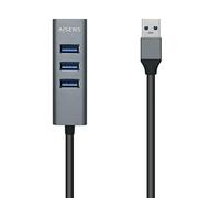 Aisens Hub USB 3.0 A106-0507 – Type A/M, 4x Type A/H, gris, 10 cm
