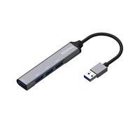 Aisens Hub USB 3.0 A106-0540 Aluminium Type A/M - 4x Type A/H Gris 10 cm