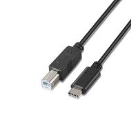 AISENS A107 - 0053 - Câble USB 2.0 Imprimante 3 A de 1 m, Couleur Noir