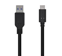 Aisens Câble USB A107-0450 USB 3.1 USB-A mâle vers USB-C mâle 1,5 m Noir