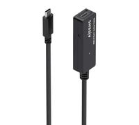 AISENS A107-0870 - Câble USB 3.2 Gen1X1 Rallonge avec amplificateur, USB-C/M-USB-C/H, Noir, 10 m