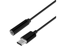 Aisens Convertisseur USB-C vers Jack A109-0385 – Style Apple USB-C/M-Jack 3,5/H Noir 15 cm