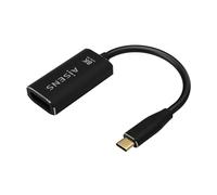 AISENS - A109-0690 - Convertisseur en Aluminium USB-C vers Displayport 8K@60Hz, USB-C/M-DP/H, Noir, 15 cm