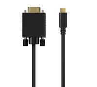 AISENS A109-0692 câble vidéo et adaptateur 0,8 m USB Type-C VGA (D-Sub) Noir