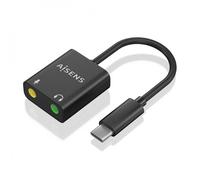 Aisens A109-0767 Changeur De Genre De Câble Usb-c 2x 3.5 Mm Noir