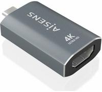 AISENS - A109-0862 - Adaptateur Convertisseur Aluminium USB-C To HDMI 4K@60Hz, USB-C/M-HDMI/H, Gris
