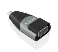 AISENS A109-0863 changeur de genre de câble VGA USB C Noir, Gris