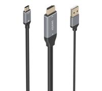 AISENS A109-0871 câble vidéo et adaptateur 1,8 m HDMI + USB USB Type-C Noir