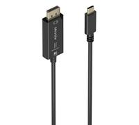 AISENS - A109-0879 - Câble convertisseur bidirectionnel USB-C vers DISPLAYPORT 8K@60Hz, USB-C/M-DP/M, noir, 1,8 m