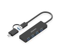 AISENS - A109-0987 - HUB USB 3.1 USB-C USB-A, USB-C/M+USB-A/M-4xTYPE A/H, 15 cm