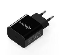 AISENS - A110-0538 - Chargeur USB-C PD 20 W, 5 V/3 A 9 V/2,2 A 12 V/1,66 A, noir