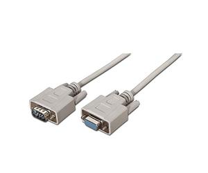 AISENS A112 - 0065 - Câble RS232 de 1.8 m pour appareils de Communication equipados avec Port série, Couleur Beige