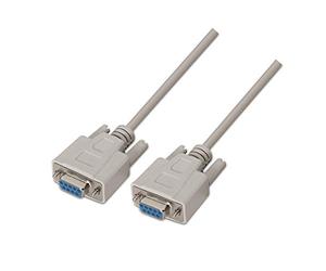 AISENS A112 - 0067 - Câble Null Modem de 1.8 m pour appareils de Communication equipados avec Port série, Couleur Beige