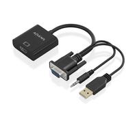 AISENS A115-0872 câble vidéo et adaptateur 0,2 m HDMI Type A (Standard) VGA (D-Sub) + 3.5mm + USB Type-A Noir