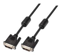 AISENS A117 - 0086 - Câble DVI 18 + 1 avec ferrite (1,8 m, Support de résolutions 1920 x 1200) Couleur Noir