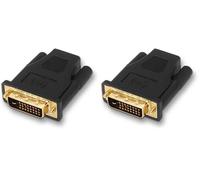 AISENS A118 - 0091 - Adaptateur DVI vers HDMI pour écran Full HD, Noir (Lot de 2)