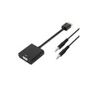 AISENS A122 - 0126 - Convertisseur HDMI vers SVGA (Jack 3.5/H, 10 cm + 1 m pour connecter l'écran VGA) Couleur Noir