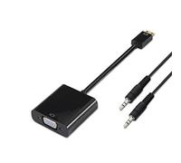 AISENS A122 - 0127 - Convertisseur Mini HDMI vers SVGA et Audio (Jack 3.5, 10 cm + 1 m) Couleur Noir