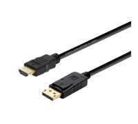 AISENS A125-0364 câble vidéo et adaptateur 2 m DisplayPort HDMI Noir