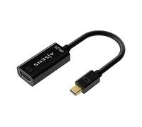 AISENS - A125-0643 - Convertisseur Mini DP V1.2 vers HDMI 4K@30Hz, mDP/M-HDMI A/H, Noir, 15 cm