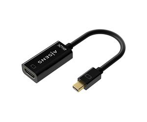 AISENS - A125-0643 - Convertisseur Mini DP V1.2 vers HDMI 4K@30Hz, mDP/M-HDMI A/H, Noir, 15 cm