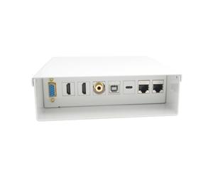 AISENS - A127-0720 - Boîte de jonction audiovisuelle VG JACK3.5+2xHDMI+1xUSB-B+1xUSB-C+2xRJ45 Cat.6A STP, Blanc