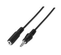 AISENS A128 - 0145 - Câble Audio stéréo avec Jack 3.5 de 1.5 m, Couleur Noir