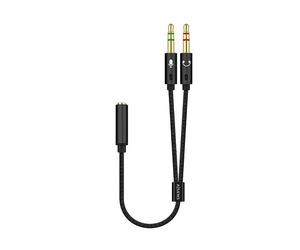AISENS A128-0418 câble audio 0,25 m 2 x 3.5mm 3,5mm Noir