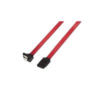 AISENS A130 - 0156 - Câble Données coudée avec anclajes (0.5 m, pour Disque Dur SATA) Couleur Rouge