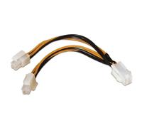 AISENS A131 - 0166 - Cable de Alimentation pour microporcesador (4Pin/h-4 + 4Pin/M, 15 cm) Couleur Noir