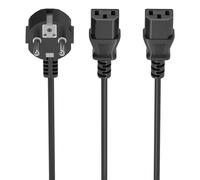 AISENS A132-0864 câble électrique Noir 3 m CEE7/7 Coupleur 2 x C13
