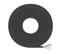 AISENS - A135-0675 - Câble réseau extérieur étanche RJ45 Cat.6 UTP rigide Cca AWG23 Noir 100 m