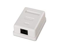 AISENS A138 - 0296 - ROSETA de superficie RJ45, Blanc