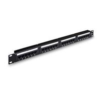 AISENS A141 - 0307 - Panneau de Brassage 24 Ports rJ45 (19, 1U, Dual IDC) Couleur Noir