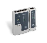 Aisens - Testeur de câbles A142-0312 - RJ11/RJ12/RJ45, indicateurs LED, interrupteur - Gris
