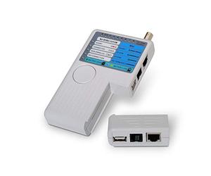 AISENS A142 - 0313 - testeador pour câble RJ11/RJ12/RJ45 (USB, coaxial) Couleur Gris