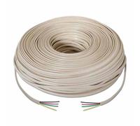 AISENS A143-0321 - Bobine de câble téléphonique 4C de 100 m, Couleur Beige