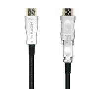 AISENS A148-0514 Câble HDMI V2.0 AOC démontable haute vitesse/HEC 4K@60Hz 4:4 18Gbps, A/M-D/A/M, noir, 50 m