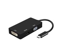 Aisens Adaptador USB-C a DVI/HDMI/VGA 15cm Negro