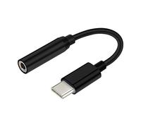 AISENS Adaptador USB Tipo-c a Audio a109-0348 - conectores USB Tipo-c Macho/Jack 3.5 hembra - Negro - 15cm