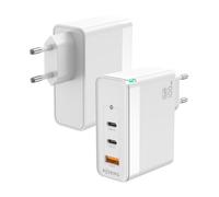 AISENS - ASCH-100W3P008-W - Chargeur GAN 100W, 2XUSB-C PD3.0 QC4.0 QC5.0, 1XUSB-A QC3.0, Blanc
