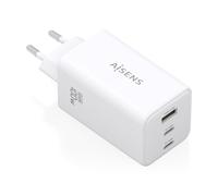 AISENS Chargeur GAN 100W, 2X USB-C PD3.0 QC4.0 QC5.0, 1x USB-A QC3.0, Blanc