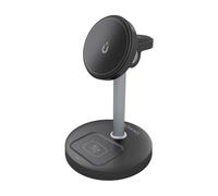 AISENS ASCH-15W3WC066-BK chargeur d'appareils mobiles Écouteurs, Smartphone, Smartwatch Noir USB Recharge sans fil Intérieure