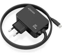 Aisens ASCH-1PD65WL033-BK/ 1xUSB Type-C + 1.8m Cable/ 65W