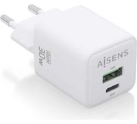 Aisens Asch-30w2p037-w Chargeur mural Usb-a et Usb-c Transparent Transparent One Size