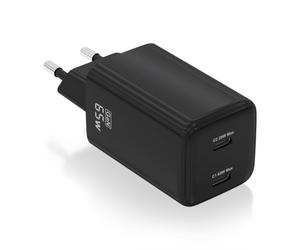 AISENS ASCH-65W2P040-BK chargeur d'appareils mobiles Universel Noir Secteur Charge rapide Intérieure