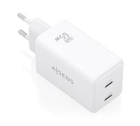 AISENS ASCH-65W2P078-W chargeur d'appareils mobiles Caméra Numérique, Téléphone portable, Ordinateur portable, Smartphone, Tablette, Universel Blanc Secteur Charge rapide Intérieure