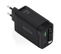 AISENS ASCH-65W3P071-BK chargeur d'appareils mobiles Caméra Numérique, GPS, Téléphone portable, Ordinateur portable, Smartphone, Tablette, Universel Noir Secteur Charge rapide Intérieure
