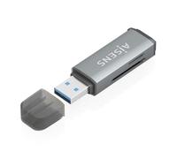 AISENS Lecteur de cartes SD, Micro SD, MMC, RS-MMC, MMC Micro, USB-A, gris
