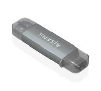 AISENS ASCR-2AC08-GR lecteur de carte mémoire USB 3.2 Gen 1 (3.1 Gen 1) Type-A/Type-C Gris
